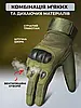 Рукавиці тактичні з захистом на п'ясток. Олива L, фото 4