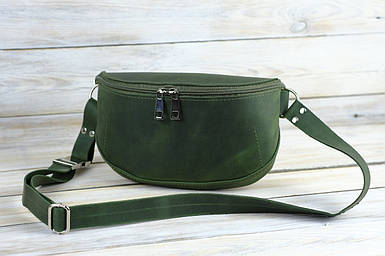 Чоловіча сумка Рей з натуральної шкіри колір Зелений
