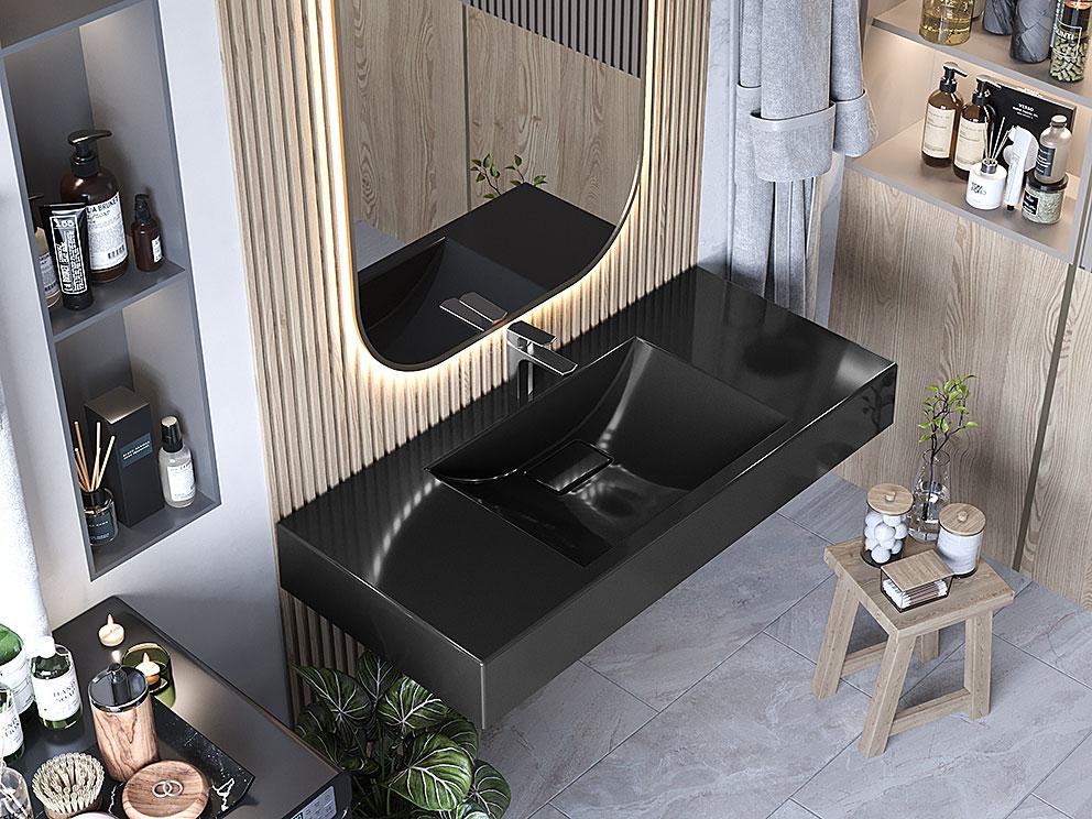 Раковина, Умивальник підвісний Luxor Roco 100 Black