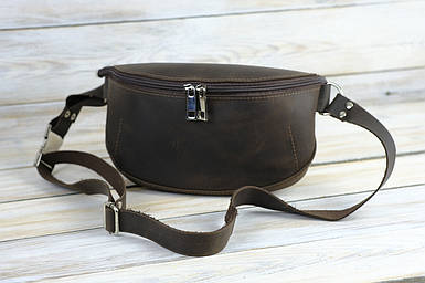 Жіноча сумка Лея з натуральної шкіри колір Шоколад