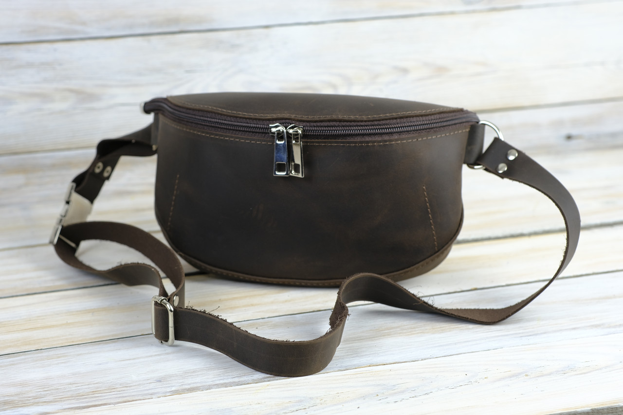 Жіноча сумка Лея з натуральної шкіри колір Шоколад