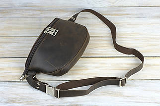 Жіноча сумка Лея з натуральної шкіри колір Шоколад, фото 4