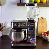 Універсальна кухонна машина 4в1 Top Kitchen 4500 Вт тістоміс з чашею 7 л м'ясорубка для фаршу з насадками для шинкування блендер, фото 4