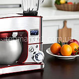 Універсальна кухонна машина 4в1 Top Kitchen 4500 Вт тістоміс з чашею 7 л м'ясорубка для фаршу з насадками для шинкування блендер, фото 7