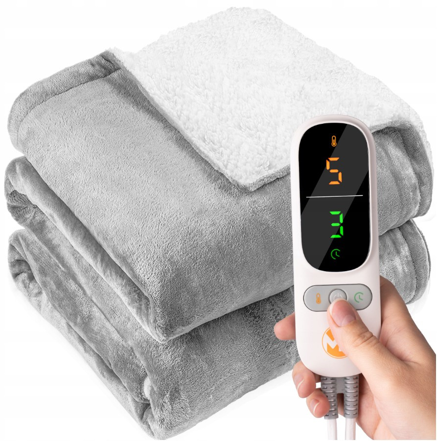 Електрична ковдра Maltec CozyHeat 180x160 см з пультом ДК (9 рівнів нагріву, таймер), фото 1