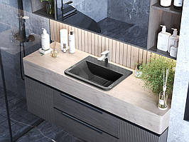 Раковина, Умивальник накладний Luxor Piano Low Black