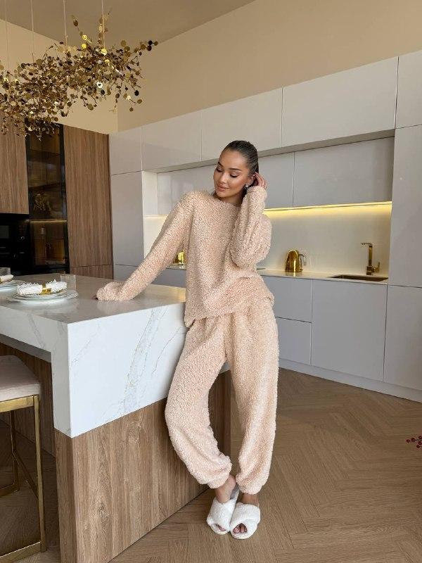 Жіноча піжама; Колір: графіт, малина, пудра, беж, шоколад; Розмірний ряд: 42-46, 48-52 ;, фото 1