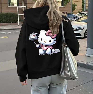 Толстовка  з принтом на спині Hello Kitty (Хеллоу Кітті)