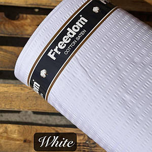 Сатин жатка (гофре), колір білий, для постільної білизни (ТУРЦІЯ шир. 2,4 м) (SAT-FR-F1)