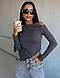 Жіночий лонгслів; Колір: графіт; Розмір: 42-44 і 46-48 ;, фото 2