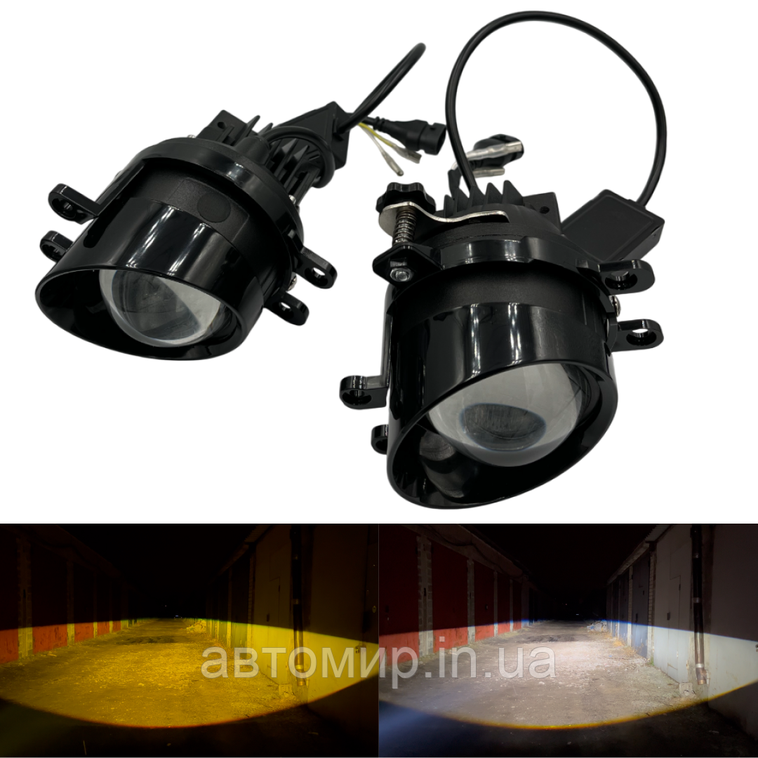 Протитуманні фари LED ПТФ Toyota Avensis, Camry, Corolla, Highlander, Land Cruiser Prado, RAV + дальнє світло, фото 1