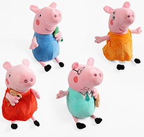 М'яка іграшка свинка ппепа M 18156 герой, висота 30см, текстильна петелька