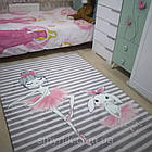 Килимок прямокутний у дитячу кімнату Chilai Home Балерина-смужка