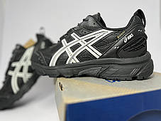 Чоловічі термо кросівки Asics Gel-Nunobiki Gore-Tex Black White чорні з білим водонепроникні, фото 2