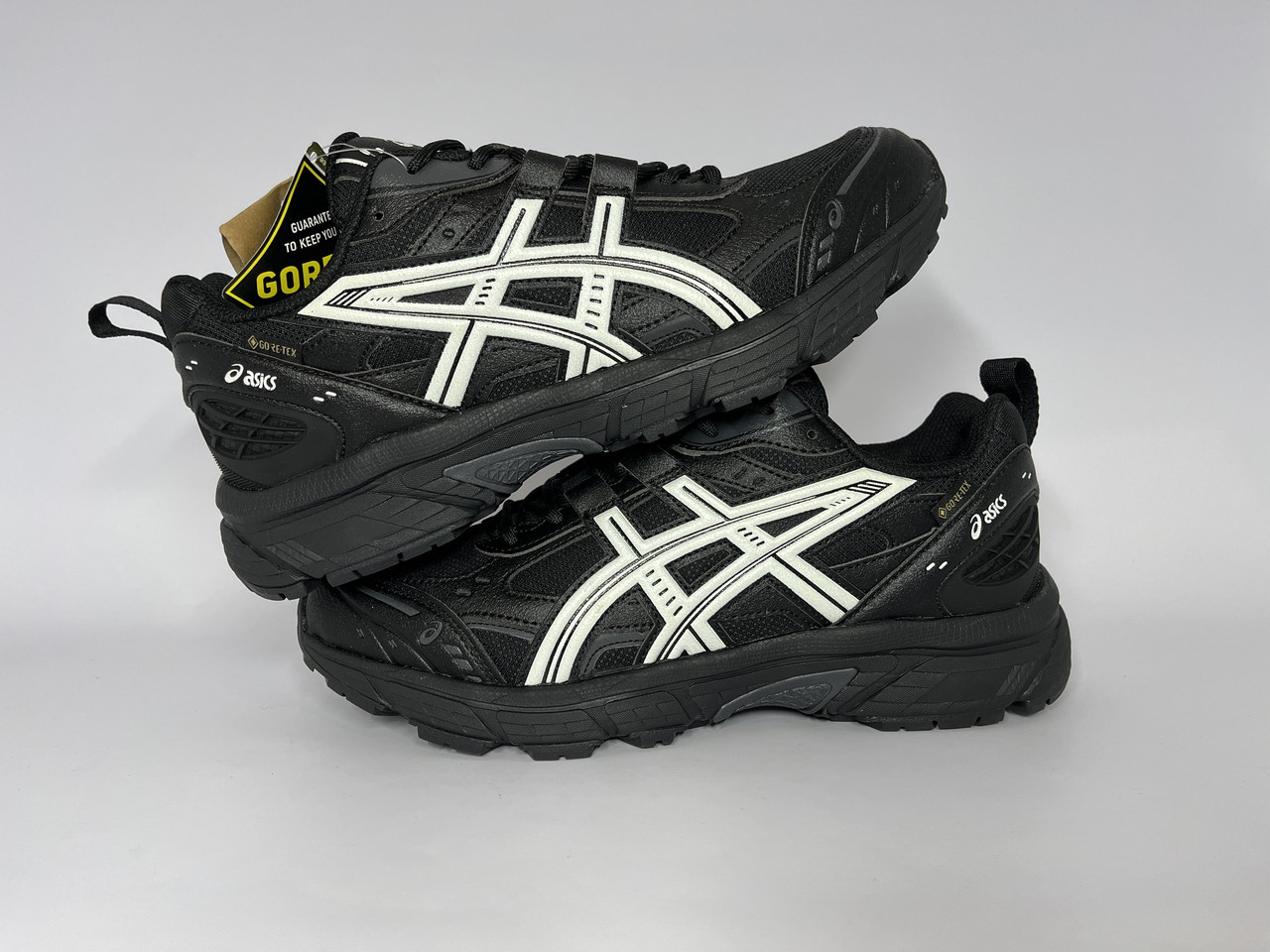 Чоловічі термо кросівки  Asics Gel-Nunobiki Gore-Tex Black White чорні з білим водонепроникні