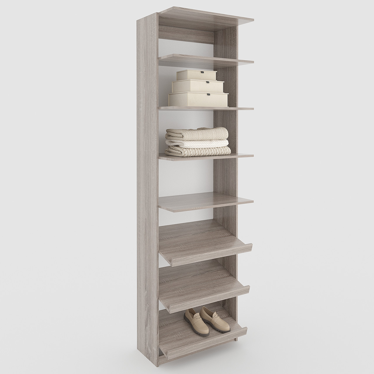 Модуль для гардеробної системи 2431х600х500 мм Дуб Сонома трюфель, фото 1