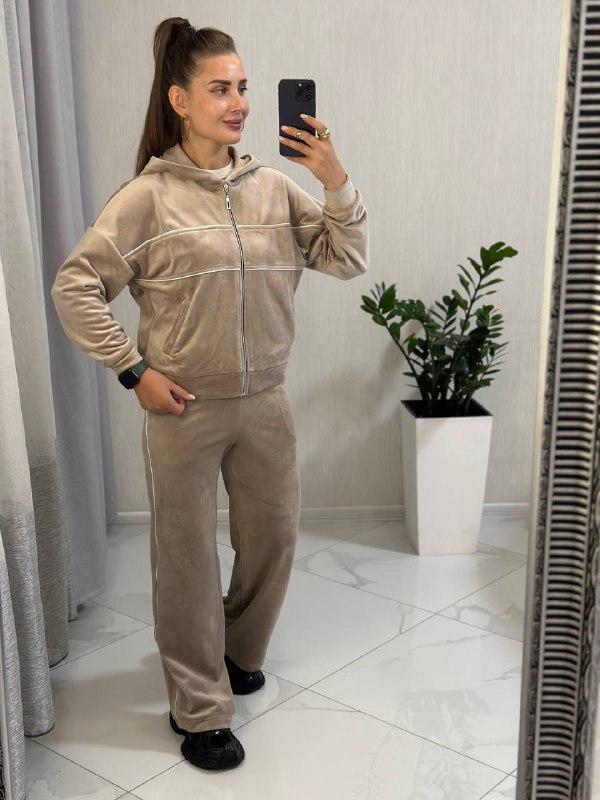 Жіночий спортивний костюм: Колір: беж, хакі, темно-синій, графіт, чорний, сірий; Розмір: S, M, Л;, фото 1