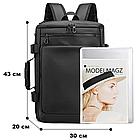 Рюкзак трансформер для ноутбука BX 380 15.6 дюйма з USB-портом відділення для документів і аксесуарів, фото 6