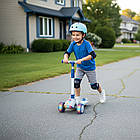 Дитячий триколісний самокат від 3 років до 50 кг білий із регульованою висотою керма та світними колесами, фото 8