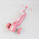 Дитячий триколісний самокат для малюків від 3 до 5 років із регульованою ручкою і світними колесами, фото 8