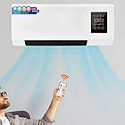 Тепловентилятор настінний 2 кВт із пультом 3 режими роботи швидке нагрівання та захист від перегрівання, фото 3