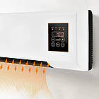 Тепловентилятор настінний 2 кВт із пультом 3 режими роботи швидке нагрівання та захист від перегрівання, фото 5