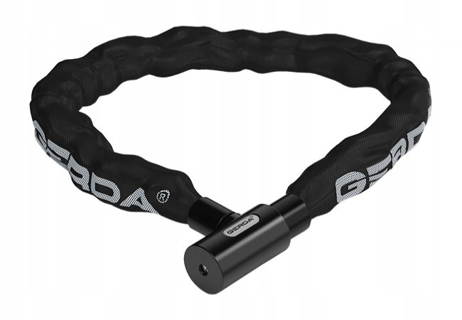 Замок для велосипеда ланцюг Gerda Contra 900/6v з захистом ключа чорний, фото 1