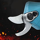 Акумуляторний секатор з 2 АКБ у кейсі потужний садовий інструмент для обрізання гілок і догляду за рослинами, фото 4