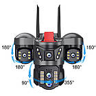 Вулична WIFI-камера відеоспостереження 12MP V380 HD з поворотним механізмом нічним баченням і віддаленим доступом, фото 2