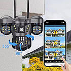 Вулична WIFI-камера відеоспостереження 12MP V380 HD з поворотним механізмом нічним баченням і віддаленим доступом, фото 4