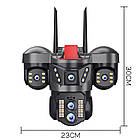 Вулична WIFI-камера відеоспостереження 12MP V380 HD з поворотним механізмом нічним баченням і віддаленим доступом, фото 8
