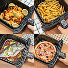 Подвійний аерогриль на 8 л RAF R 5292 з цифровим керуванням швидкою циркуляцією повітря й таймером готування, фото 5