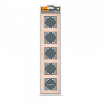 Рамка мідний алюміній на 5 місць горизонтальна VIDEX BINERA