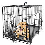 Велика клітка для собаки для автомобіля транспортна металева 121x74x82 Xxl, фото 3
