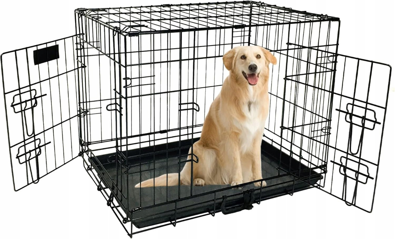 Велика клітка для собаки для автомобіля транспортна металева 121x74x82 Xxl, фото 1
