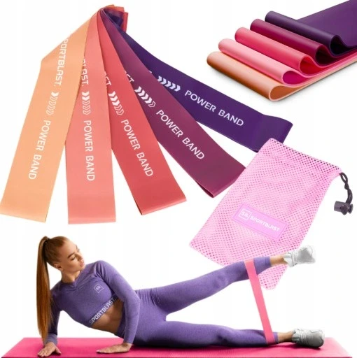 Гумові стрічки для фітнесу для вправ Mini Band опорні набір 5 штук для тренування, фото 1