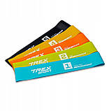 Набір стрічок (5 штук) для фітнес-вправ Trex Sport гумові опорні міні-банди, фото 3