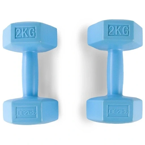 Гантелі бітумні відважки комплект для вправ 2x2кг міцний зручний бетон, фото 1