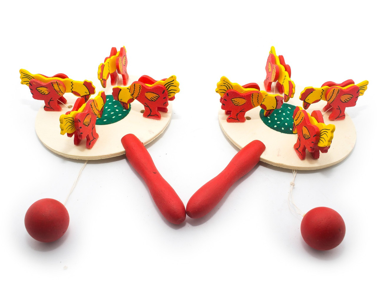 Дерев'яні іграшки курчата, фото 1