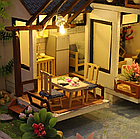 3д Румбокс Японська Вілла чарівний будинок з садом і підсвічуванням + Пилозахисний купол, інтер'єрний конструктор, фото 6