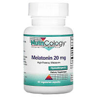 Мелатонін, Melatonin, Nutricology, 20 мг, 60 капсул