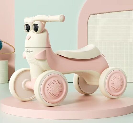 Дитячий біговел велобіг для дітей від 1.5 до 3 років JOY SL-10622 пластикова рама українська озвучування Рожевий, фото 1