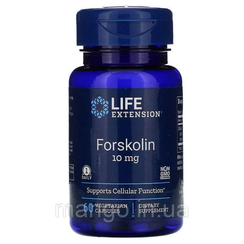 Форсколін, Forskolin, Life Extension, 10 мг, 60 капсул, фото 1