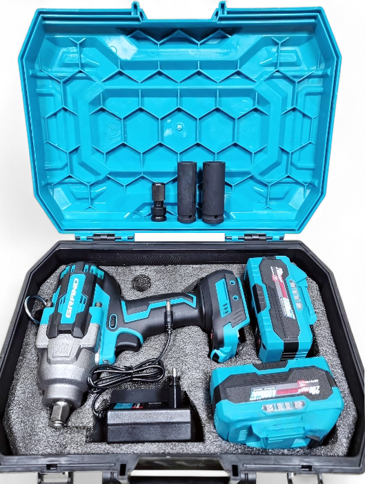 Акумуляторний гайковерт GRAND АГ-1100 UBL (Безщітковий, 20В, 2 акум 4 А/г, КЕЙС, ЧЕХІЯ)