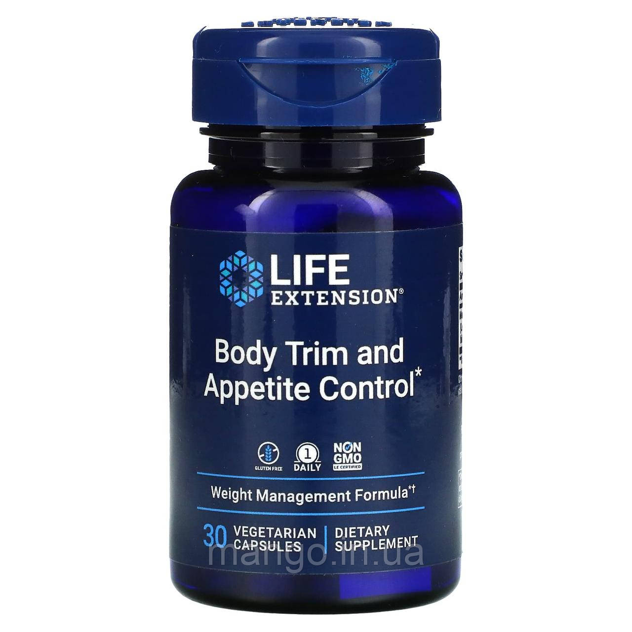 Зниження ваги та контроль апетиту, Body Trim and Appetite Control, Life Extension, 30 вегетаріанських капсул, фото 1
