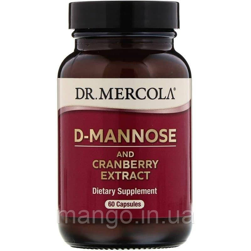 Підтримка нирок з журавлиною, D-Mannose and Cranberry, Dr. Mercola, 60 капсул, фото 1