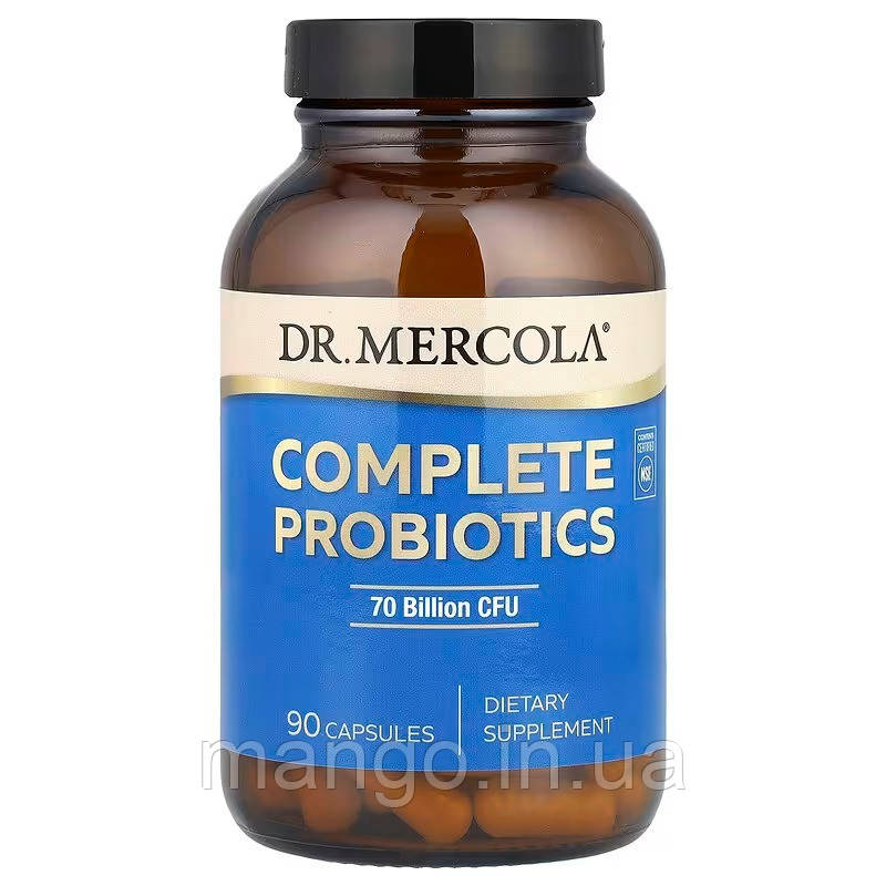 Пробіотики, комплекс, Complete Probiotics, Dr. Mercola, 70 млрд КОЕ, 90 капсул, фото 1