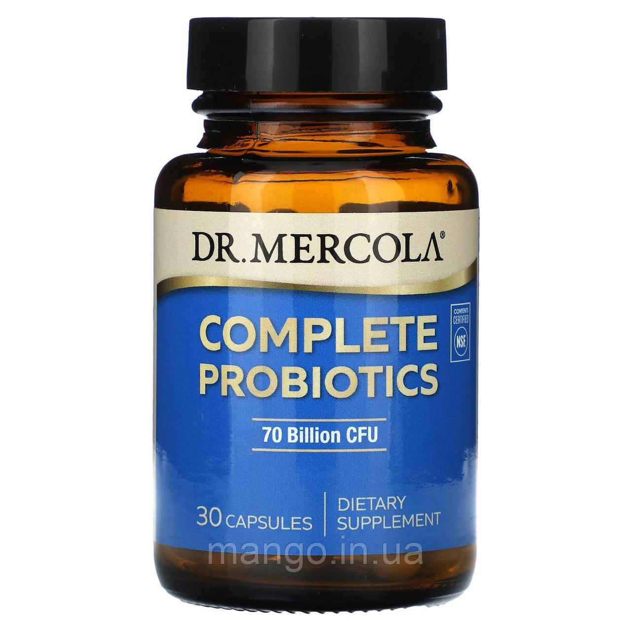 Пробіотики, Complete Probiotics, Dr. Mercola, 70 млрд КУО, комплекс для травної системи, 30 капсул, фото 1
