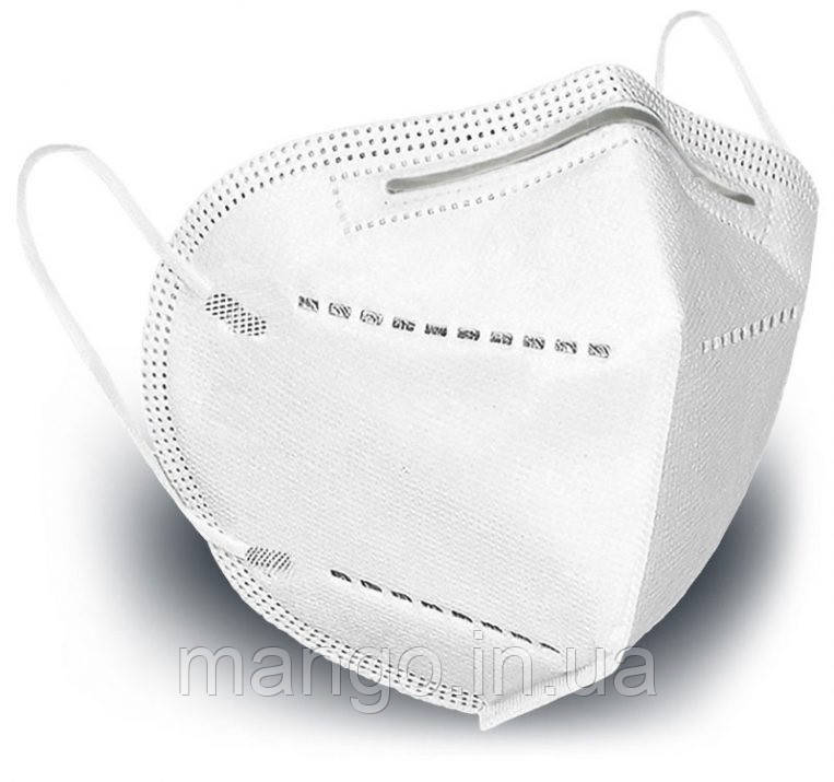 Маска захисна багаторазова FFP2 для обличчя KN95, 1 упаковка, 10шт., фото 1