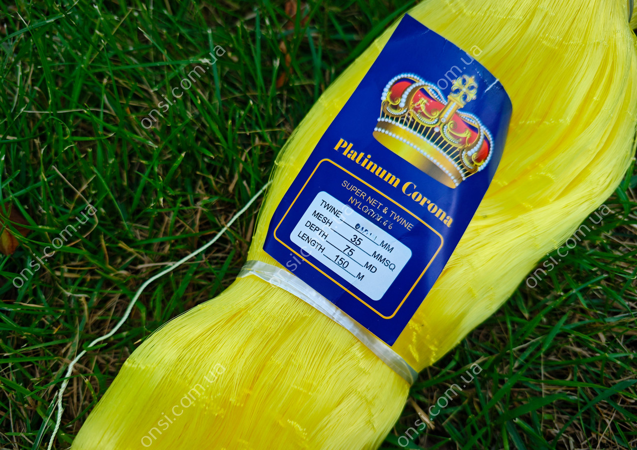 Сіткополотно Platinum Corona (лялька) Жилка 0,23 мм Висота 75 комірок - Довжина 150 м яч . 40 -90 мм, фото 1